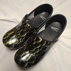 Dansko Kids Green Clogs